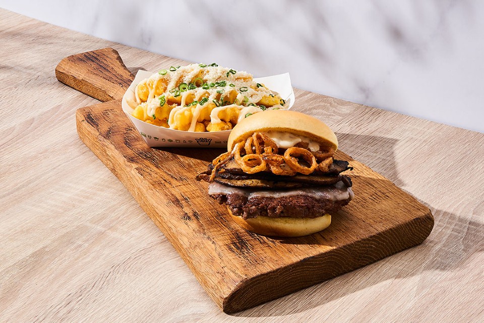 Roasted Garlic Mushroom Burger