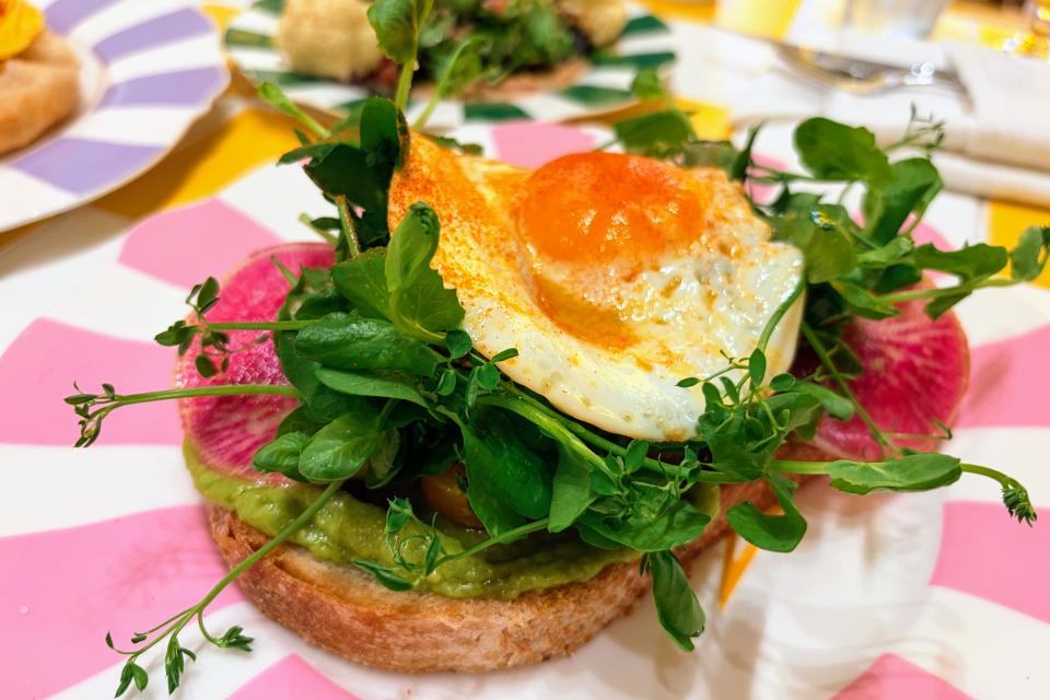 Avocado toast at Fortuna Terraza
