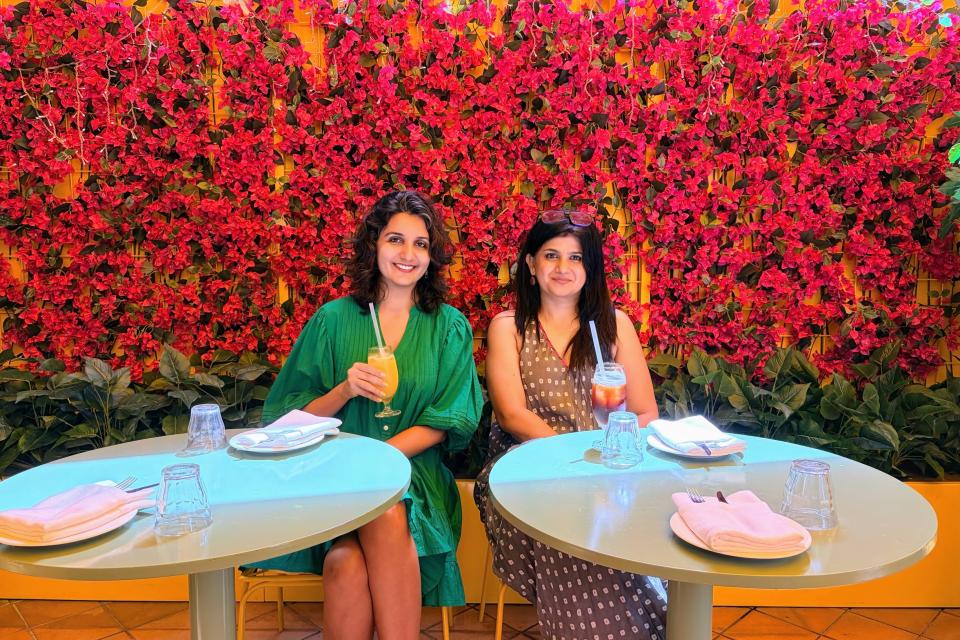 Author Harnoor at Fortuna Terraza enjoying the terrace