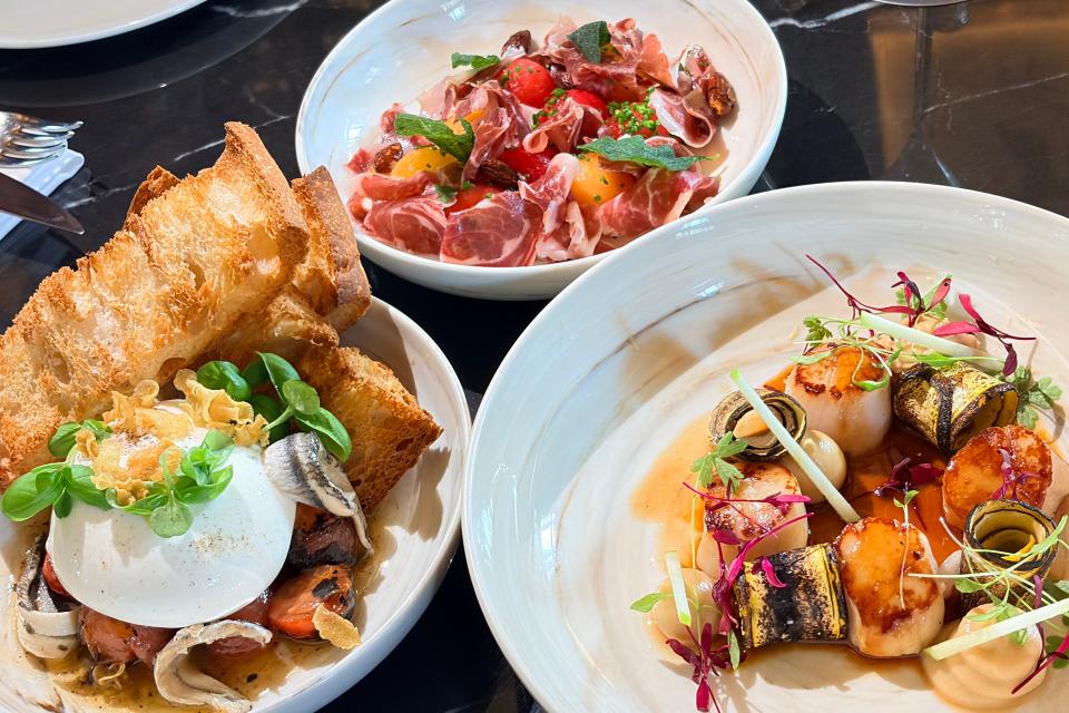 Starters from dining menu at Atlas, Singapore