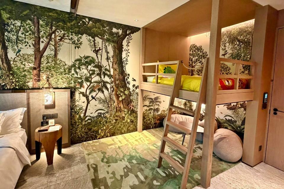 Family rooms are available with details that will delight kids