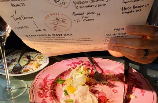 the menu and food