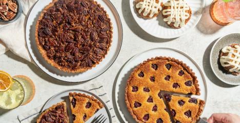 Pecan Tart, Olive Oil Cake, Frangipane Tart