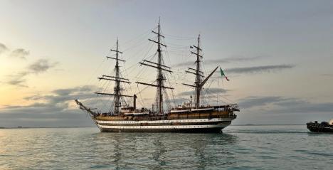 Farewell Singapore as Italy’s Vespucci Sets Sail for Indonesia