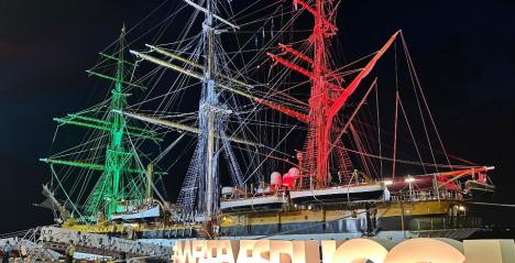 Farewell Singapore as Italy’s Vespucci Sets Sail for Indonesia