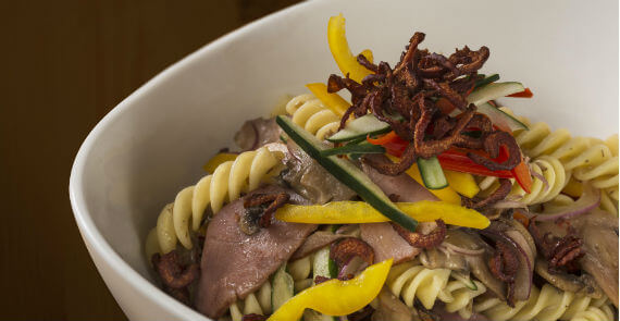 Buffet Menu - Fusilli Pasta with Smoked Duck Breast Salad 