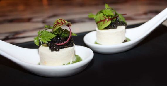 Grissini Sour Cream Panna Cotta Oscietra Caviar Chives