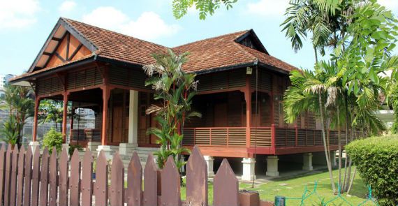 A traditional wood house owned by tech billionaire Ananda Krishnan